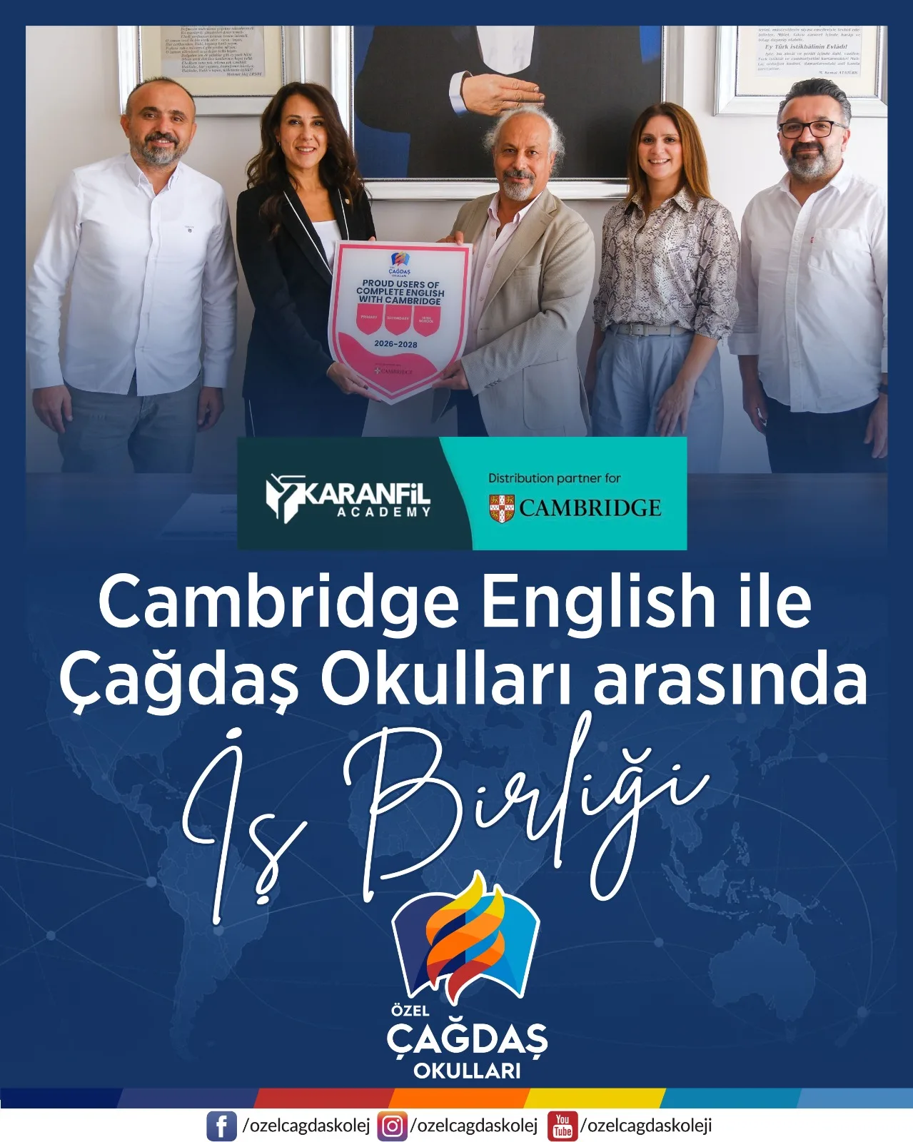 ÇAĞDAŞ İLE CAMBRIDGE ARASINDA İŞ BİRLİĞİ