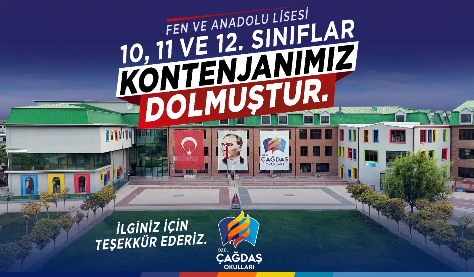 10, 11 ve 12. SINIF KONTENJANIMIZ DOLMUŞTUR