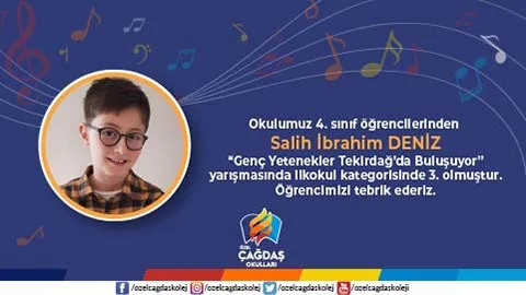 İLKOKUL ÖĞRENCİMİZ 3. OLDU