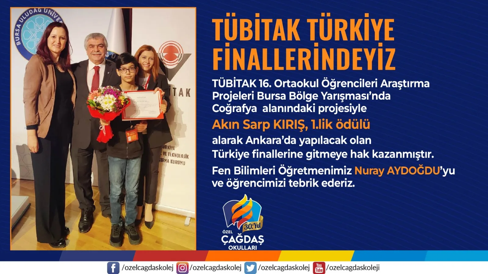 TÜBİTAK TÜRKİYE FİNALLERİNDEYİZ