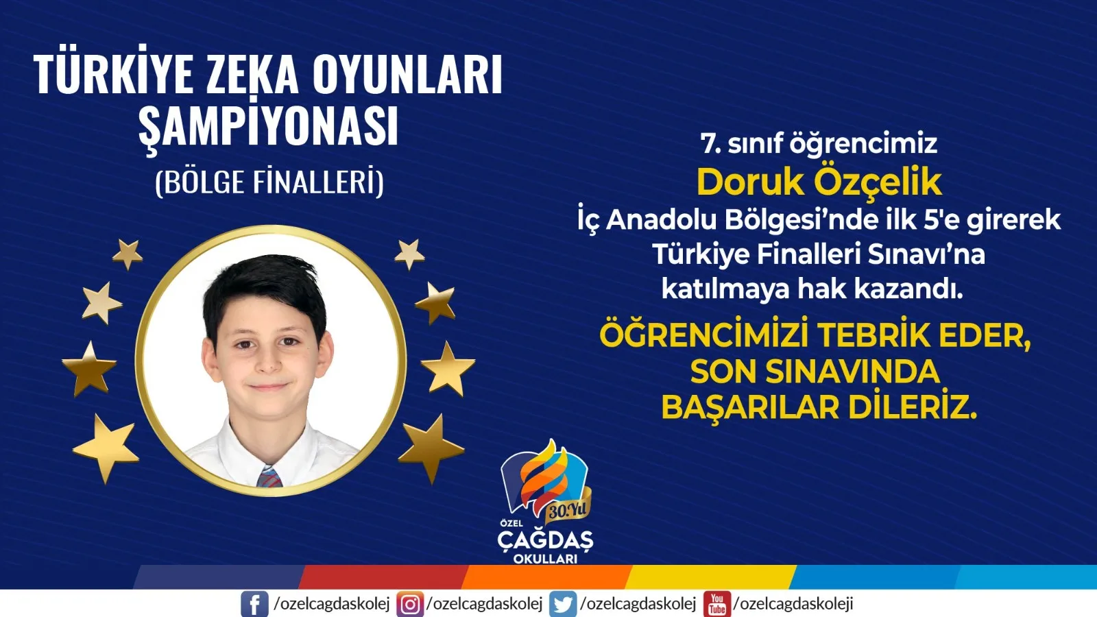 ÖĞRENCİMİZ TÜRKİYE FİNALLERİNDE!