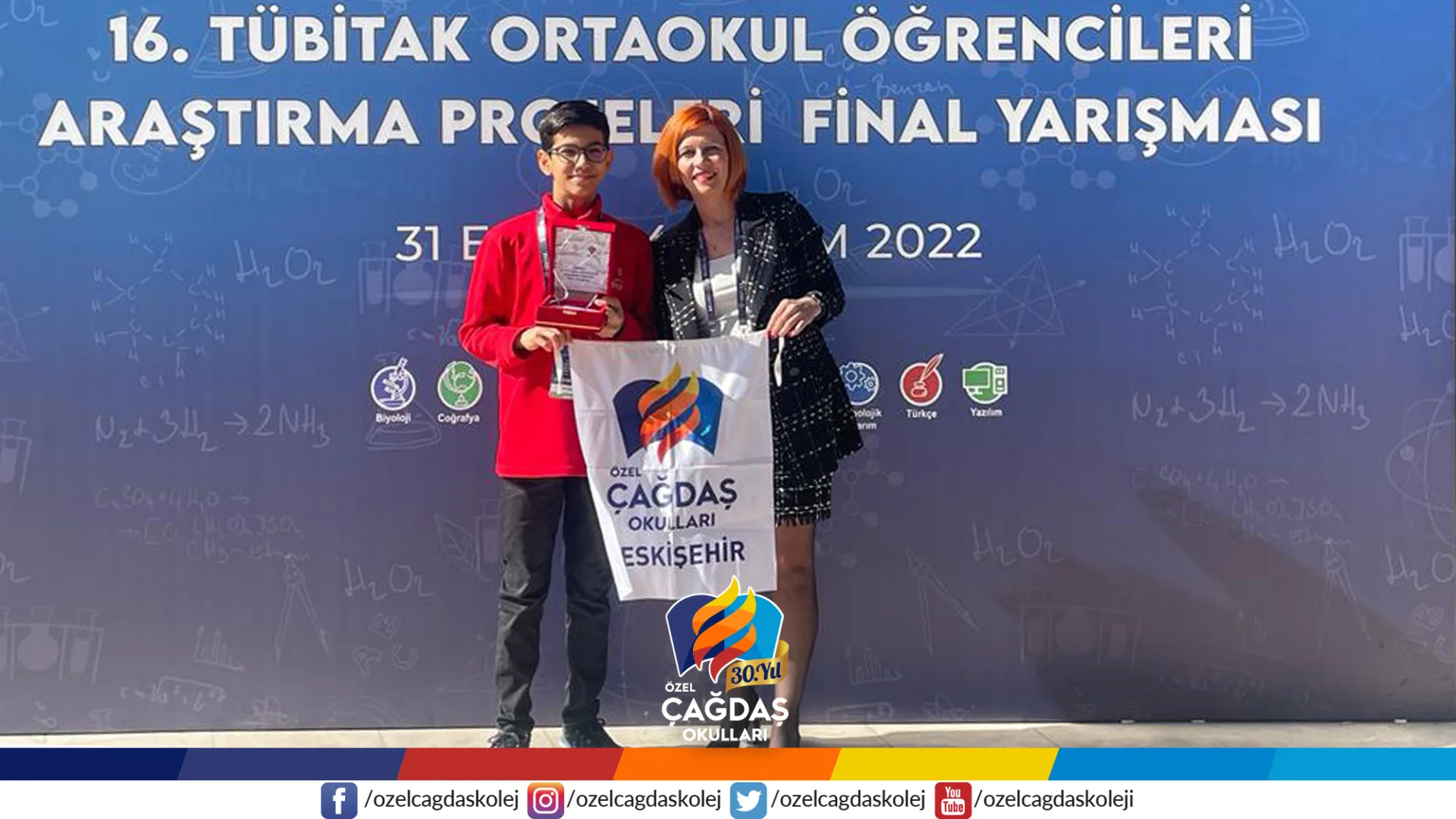 ÖĞRENCİMİZ TÜBİTAK FİNALLERİNDE TÜRKİYE 4.SÜ OLDU